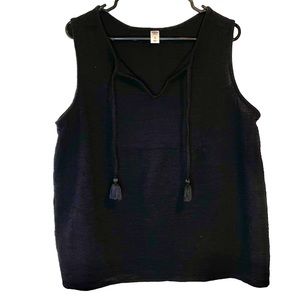 Old Navy Black Sleeveless Blouse Top XL